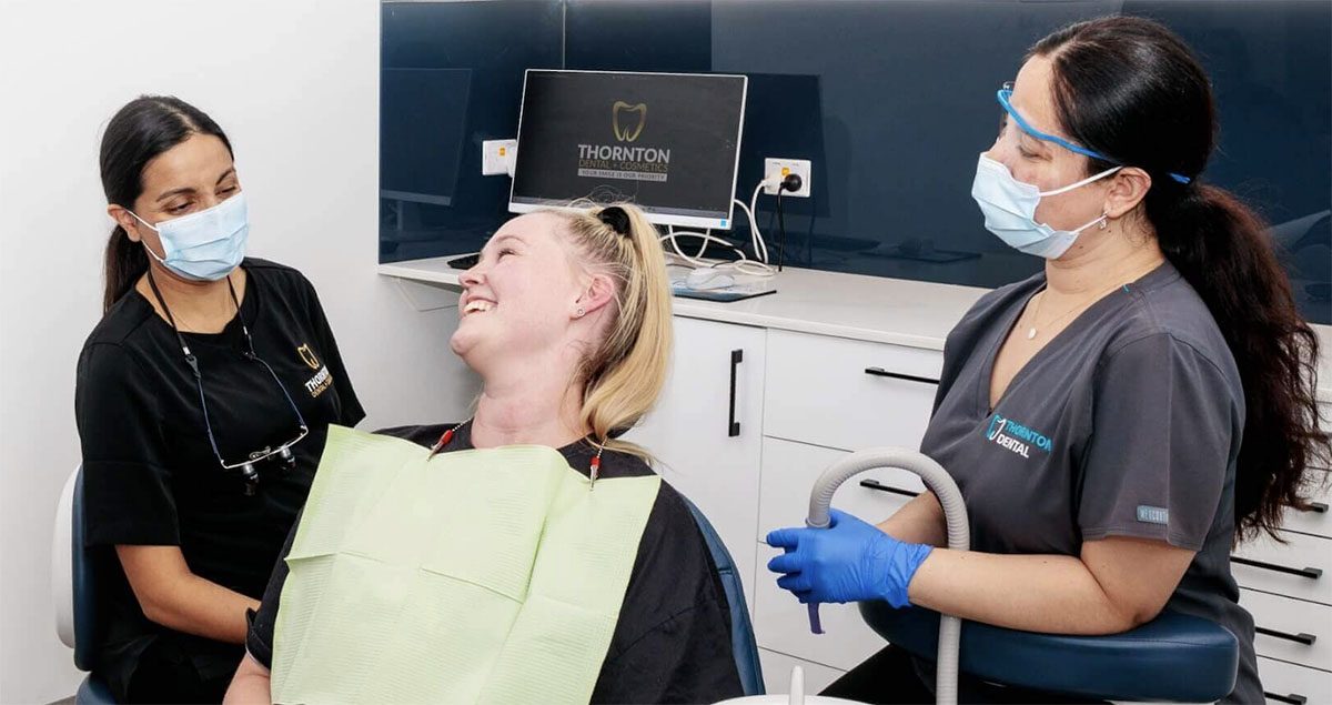 thornton dental with female patient dentist thornton